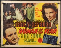 1z0917 WOMAN OF THE YEAR 1/2sh 1942 great image of Spencer Tracy & Katharine Hepburn!