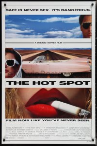 1z1243 HOT SPOT DS 1sh 1990 cool close up smoking & Cadillac image, directed by Dennis Hopper!