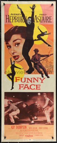 1z0974 FUNNY FACE insert 1957 sexy Audrey Hepburn close up & full-length + Fred Astaire!