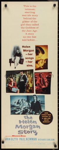 1z0985 HELEN MORGAN STORY insert 1957 Paul Newman loves pianist Ann Blyth, her songs, and her sins!