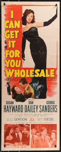 1z0990 I CAN GET IT FOR YOU WHOLESALE insert 1951 art of sexy Susan Hayward in Gilda-like dress!