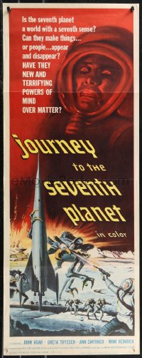 1z0999 JOURNEY TO THE SEVENTH PLANET insert 1961 have they terrifying powers of mind over matter?