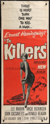 1z1001 KILLERS insert 1964 Don Siegel, Hemingway, Lee Marvin, sexy full-length Angie Dickinson!