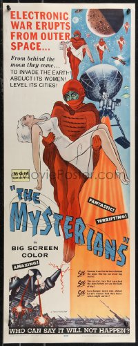 1z1023 MYSTERIANS insert 1959 Ishiro Honda, they're abducting Earth's women & leveling its cities!