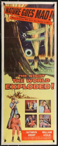 1z1027 NIGHT THE WORLD EXPLODED insert 1957 a super-quake tilts the Earth, nature goes mad!