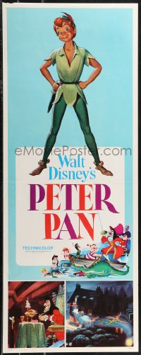 1z1032 PETER PAN insert R1976 Walt Disney animated cartoon fantasy classic, great full-length art!
