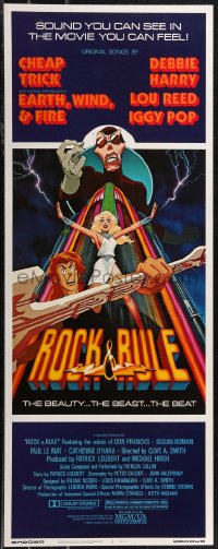 1z1052 ROCK & RULE insert 1983 rock & roll cartoon, Cheap Trick, Iggy Pop, Debbie Harry!