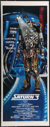 1z1059 SATURN 3 insert 1980 Kirk Douglas, Farrah Fawcett, really cool robot image!