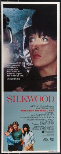 1z1063 SILKWOOD insert 1983 Meryl Streep, Cher, Kurt Russell, directed by Mike Nichols!