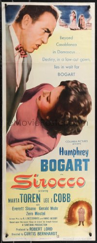 1z1065 SIROCCO insert 1951 Humphrey Bogart goes beyond Casablanca in Damascus, sexy Marta Toren