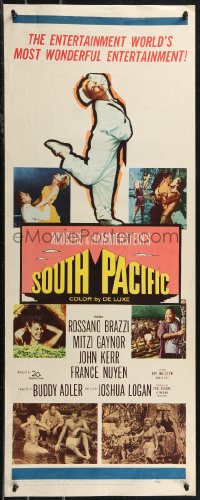 1z1067 SOUTH PACIFIC insert 1959 Rossano Brazzi, Mitzi Gaynor, Rodgers & Hammerstein musical!