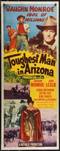 1z1081 TOUGHEST MAN IN ARIZONA insert 1952 Vaughn Monroe, Idol of Millions & sexy Joan Leslie!