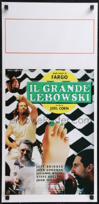 1z0580 BIG LEBOWSKI Italian locandina 1998 Coen Brothers classic, Jeff Bridges, different montage!