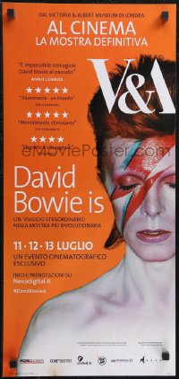 1z0582 DAVID BOWIE IS HAPPENING NOW advance Italian locandina 2014 July, image as Ziggy Stardust!