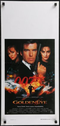 1z0588 GOLDENEYE Italian locandina 1996 Pierce Brosnan as secret agent James Bond 007, montage!