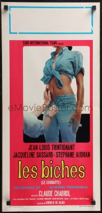 1z0591 LES BICHES Italian locandina 1979 Claude Chabrol directed, Trintignant, Jacqueline Sassard, Bad Girls!