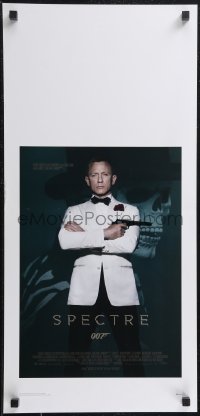 1z0599 SPECTRE Italian locandina 2015 Daniel Craig in black as James Bond 007 with gun!