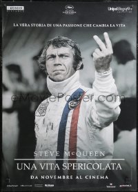 1z0578 STEVE MCQUEEN THE MAN & LE MANS Italian 20x28 2015 documentary of his car racing obsession!