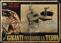 1z0574 AMAZING COLOSSAL MAN Italian 19x27 pbusta 1958 AIP, Bert I. Gordon, art/image of the monster!