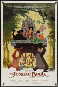 1z1274 JUNGLE BOOK 1sh R1984 Walt Disney cartoon classic, great image of Mowgli & friends!