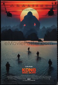 1z1282 KONG: SKULL ISLAND int'l advance DS 1sh 2017 Jackson, Hiddleston, huge ape and soldiers!