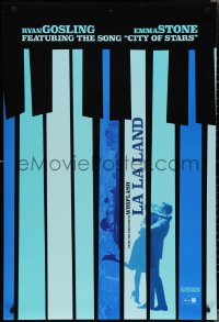 1z1284 LA LA LAND teaser DS 1sh 2016 Ryan Gosling, Emma Stone in piano keys, City of Stars!