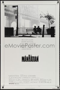1z1311 MANHATTAN style B 1sh 1979 classic image of Woody Allen & Diane Keaton by bridge!