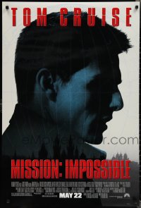 1z1324 MISSION IMPOSSIBLE advance DS 1sh 1996 Tom Cruise, Jon Voight, Brian De Palma directed!
