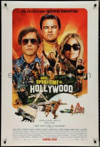 1z1346 ONCE UPON A TIME IN HOLLYWOOD int'l advance DS 1sh 2019 Tarantino, DiCaprio, Chorney art, no rating!