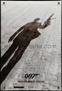 1z1365 QUANTUM OF SOLACE teaser DS 1sh 2008 Daniel Craig as James Bond, cool shadow image!