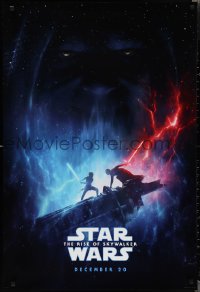1z1383 RISE OF SKYWALKER teaser DS 1sh 2019 Star Wars, Ren battling Rey under Palpatine, December 20!