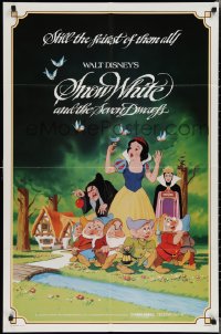 1z1404 SNOW WHITE & THE SEVEN DWARFS 1sh R1983 Walt Disney animated cartoon fantasy classic!
