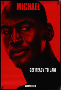 1z1410 SPACE JAM teaser DS 1sh 1996 cool close-up of basketball star Michael Jordan!