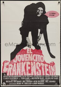 1z0433 YOUNG FRANKENSTEIN Spanish 1974 Mel Brooks, different image of Marty Feldman, ultra rare!