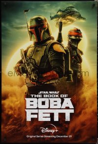 1z0034 BOOK OF BOBA FETT DS tv poster 2021 Walt Disney, great image of the bounty hunter & cast!