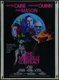 1z0250 DESTRUCTORS int'l 28x38 special acetate poster 1974 Michael Caine, Quinn, Destructors, rare!