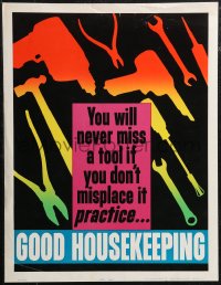 1z0024 GOOD HOUSEKEEPING 17x22 motivational poster 1950s Elliott Service Company!