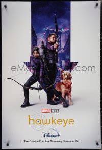 1z0037 HAWKEYE DS tv poster 2021 Jeremy Renner in the title role, great cast image!