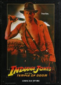 1z0261 INDIANA JONES & THE TEMPLE OF DOOM 17x24 special poster 1984 Ford with machete, trust him!