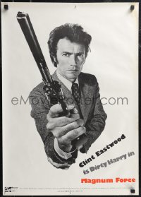 1z0267 MAGNUM FORCE 20x28 special poster 1973 Clint Eastwood is Dirty Harry w/ huge gun by Halsman!