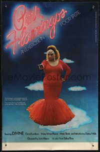 1z0274 PINK FLAMINGOS 11x17 special poster 1972 John Waters' classic exercise in poor taste!