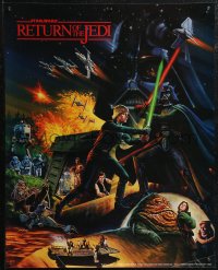 1z0277 RETURN OF THE JEDI 2-sided 18x22 special poster 1983 Keely art of Luke vs Vader, Hi-C promo!