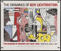 1z0089 ROY LICHTENSTEIN 30x36 museum/art exhibition 1987 Roy Lichtenstein art of 'Cosmology'!