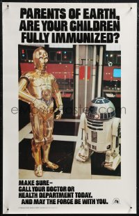 1z0290 STAR WARS HEALTH DEPARTMENT POSTER 14x22 special poster 1977 C3P0 & R2D2, make sure!