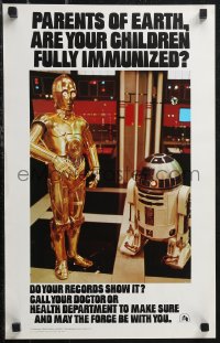 1z0291 STAR WARS HEALTH DEPARTMENT POSTER 14x22 special poster 1979 C3P0 & R2D2, do your records show it?