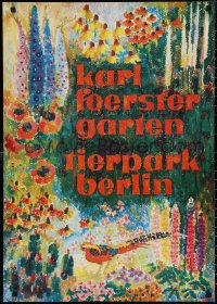 1z0130 TIERPARK BERLIN 23x32 East German special poster 1978 colorful Usti art of the garden, rare!