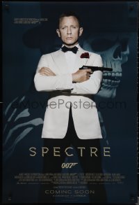 1z1414 SPECTRE IMAX int'l advance DS 1sh 2015 cool image of Daniel Craig as James Bond 007 with gun!