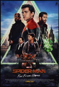 1z1419 SPIDER-MAN: FAR FROM HOME int'l advance DS 1sh 2019 Marvel Comics, Holland & top cast!