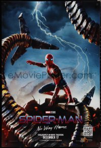 1z1422 SPIDER-MAN: NO WAY HOME teaser DS 1sh 2021 great action image w/ Tom Holland in title role!