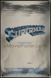 1z1443 SUPERMAN foil heavy stock advance 1sh 1978 D.C. Comics' most famous super hero, rare!